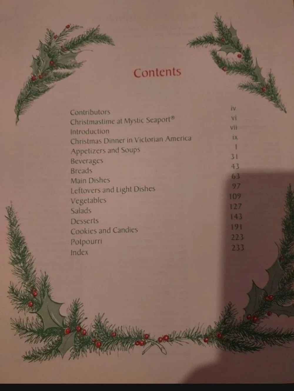 Christmas Memories Cookbook Mystic Seaport Recipes Ideas Spiral Bound 1985